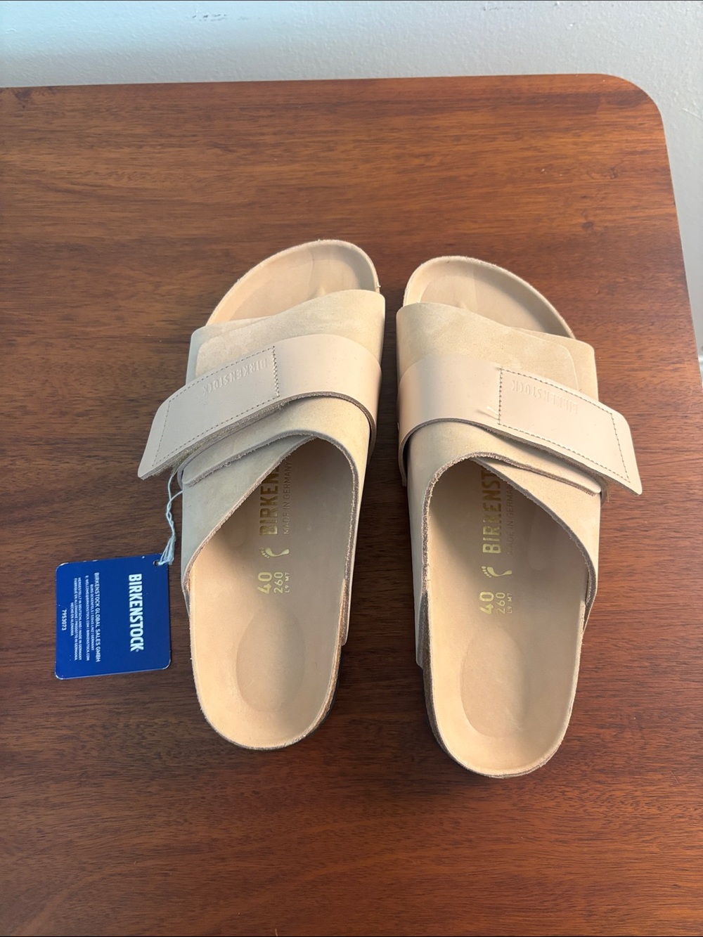 Birkenstock Women’s Double-Strap Slide Sandals in Beige